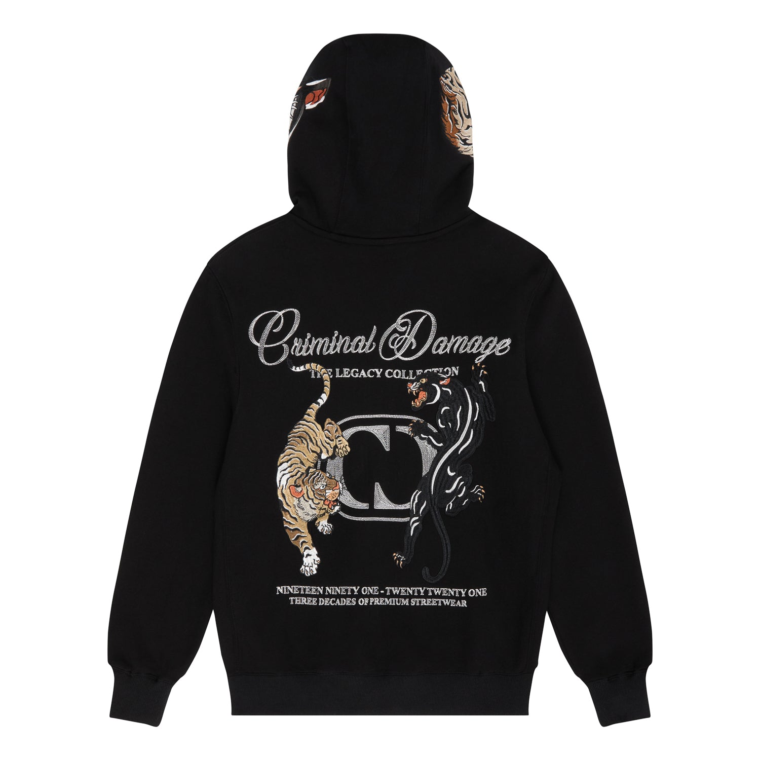 Criminal damage black hoodie hotsell