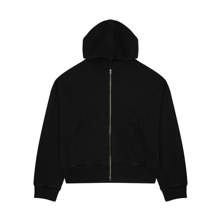 BLANX ZIP HOOD - VINTAGE BLACK