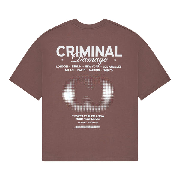 Criminal Damage t-shirt Splatter Reflective black