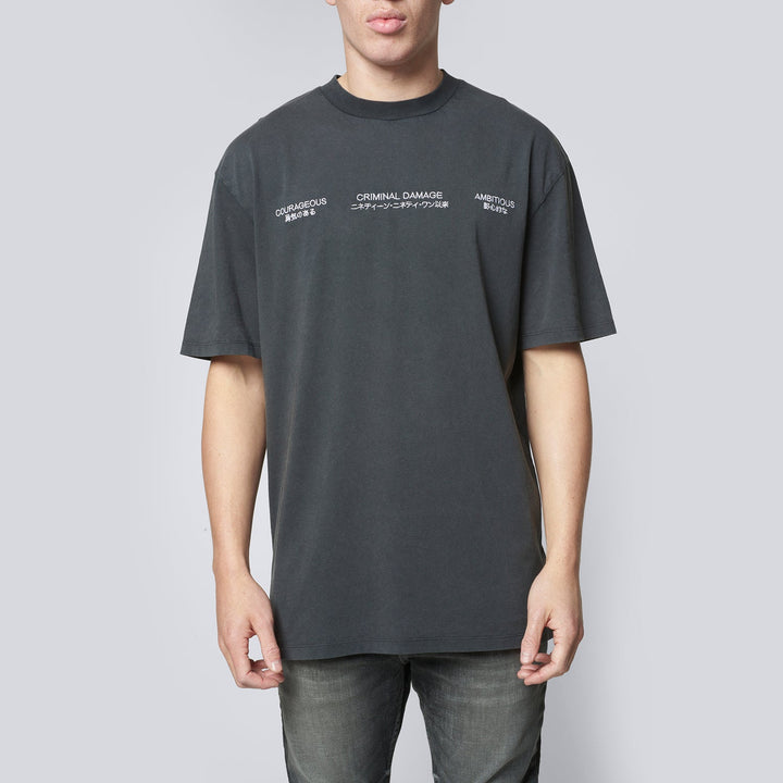 COURAGE T-SHIRT - BLACK WASH