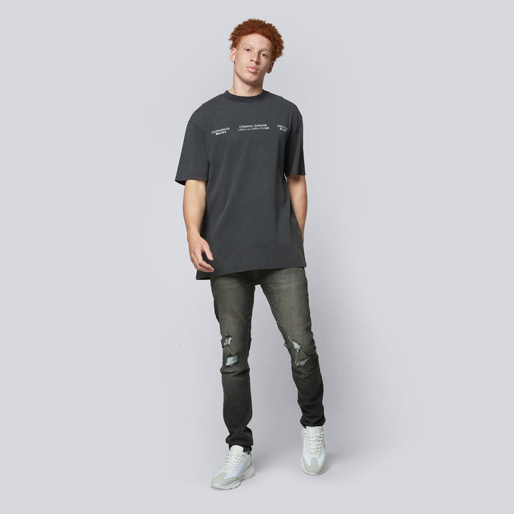 COURAGE T-SHIRT - BLACK WASH