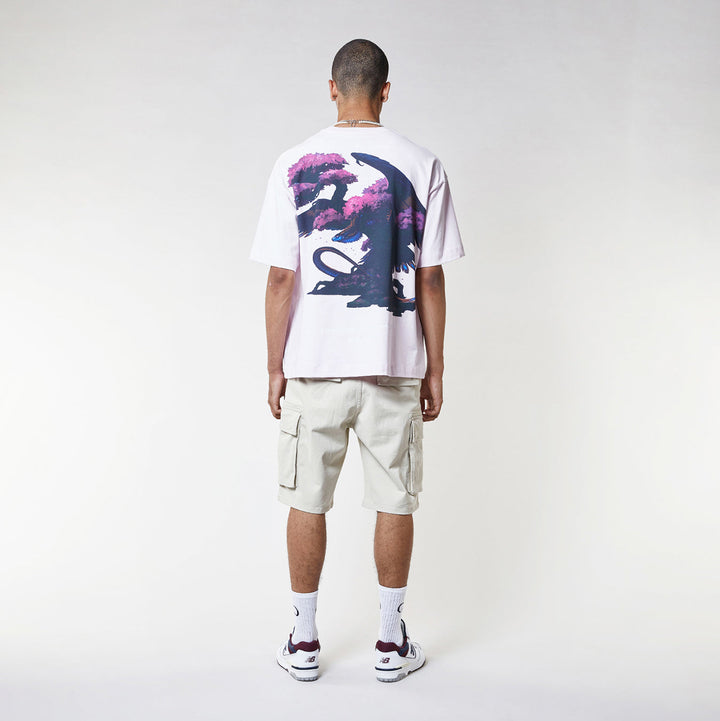 DRAGON SCENIC GRAPHIC TEE - LILAC