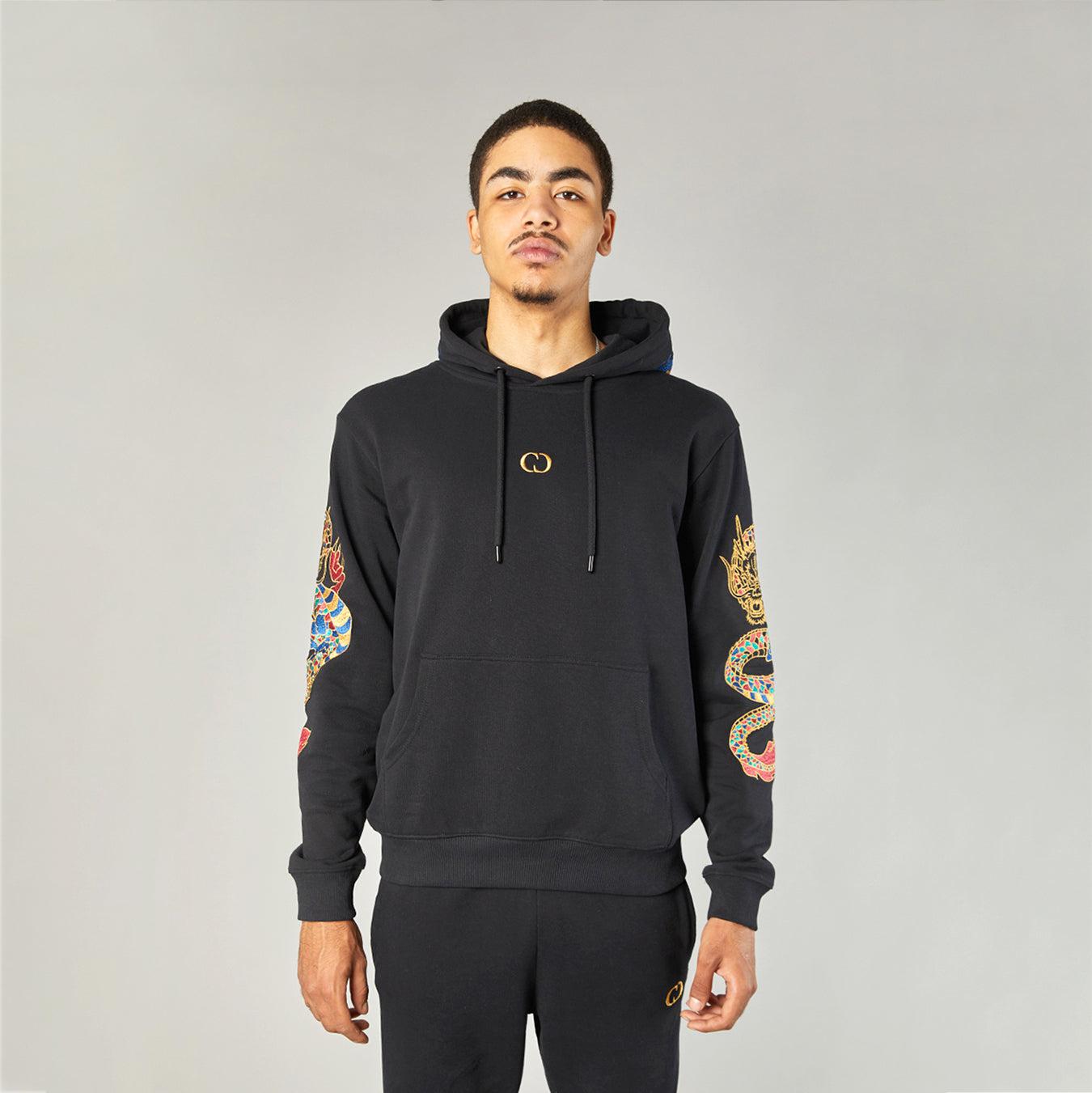 Black gold hoodie sale