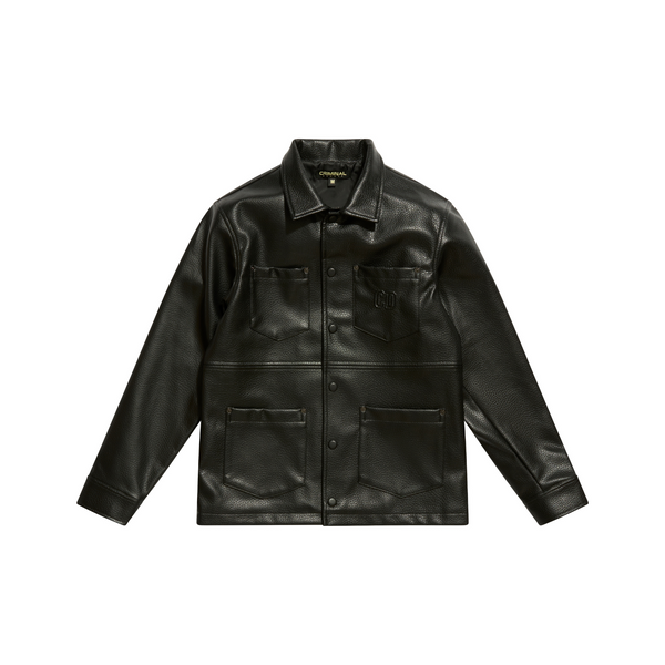 LEATHER UTILITY SHIRT