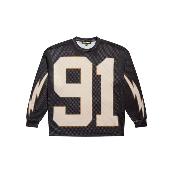 91 Mesh Long Sleeve Varsity Top