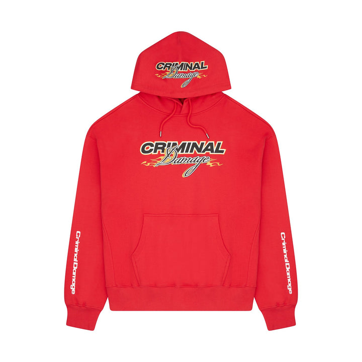 RACER BADGE HOOD - RED