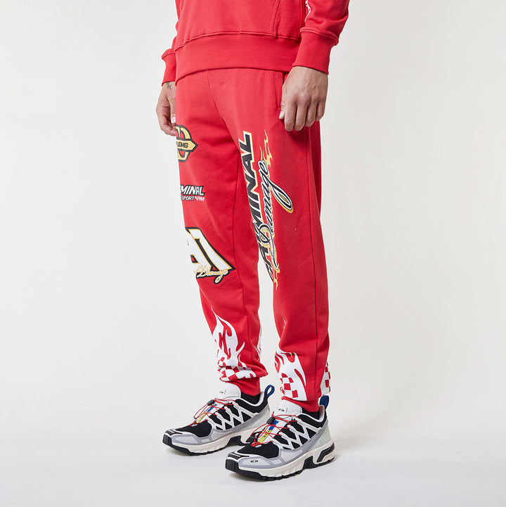 RACER BADGE JOGGER - RED