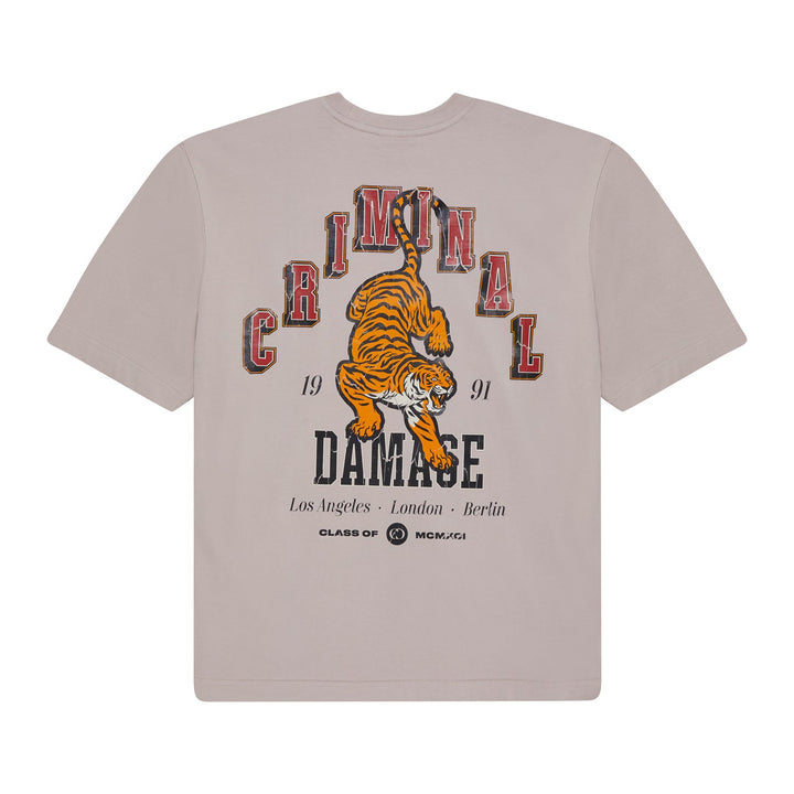 TEAM TIGERS GRAPHIC T-SHIRT - LIGHT GREY