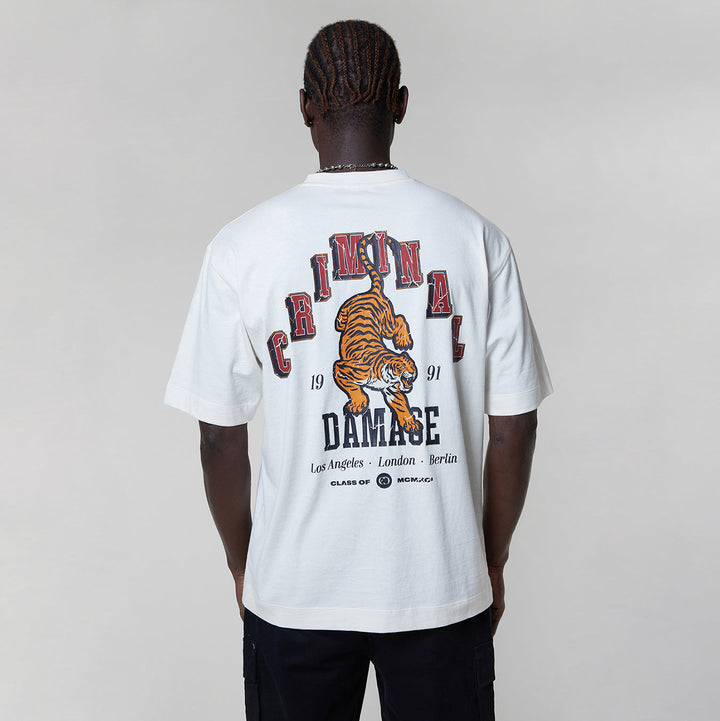 TEAM TIGERS GRAPHIC T-SHIRT - OFF WHITE