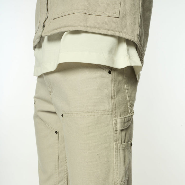 WORKWEAR PANT - GREY-TROUSERS-Criminal Damage Store