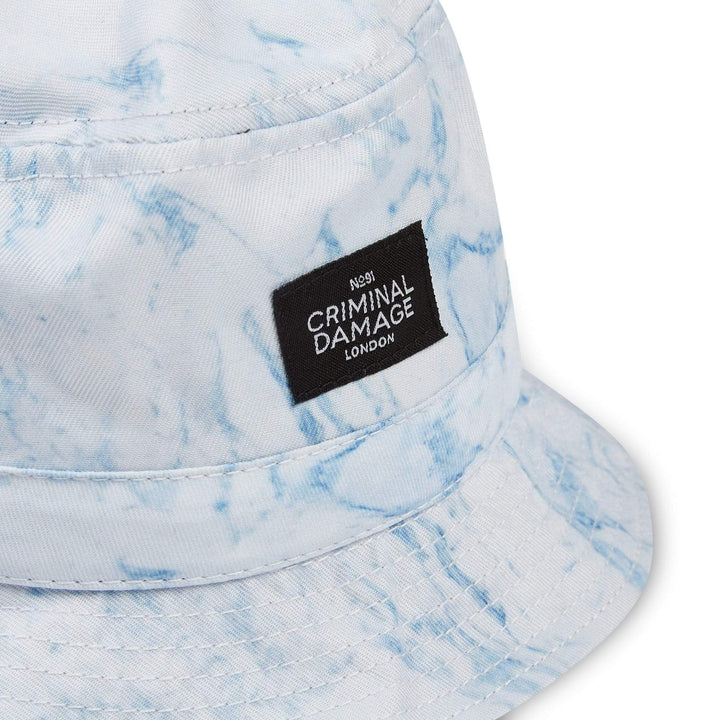 Marble Bucket Hat - White / Blue | Men's & Women's Clothing by Criminal Damage